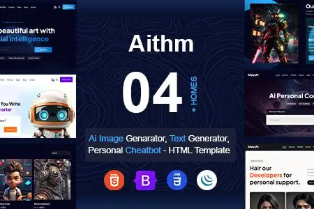 Aithm - AI Agency & Futuristic Startup HTML Template